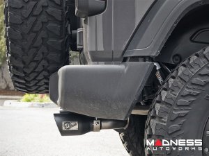 Jeep Wrangler JL 3.6L 4 Door Performance Exhaust System - 409 SS Cat Back - Rebel - AFE - Dual Exit - Black